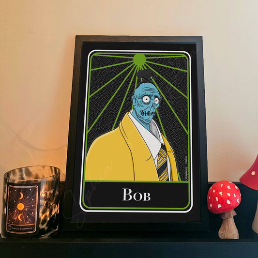 Wee Headed Zombie Portrait Tarot Card Print