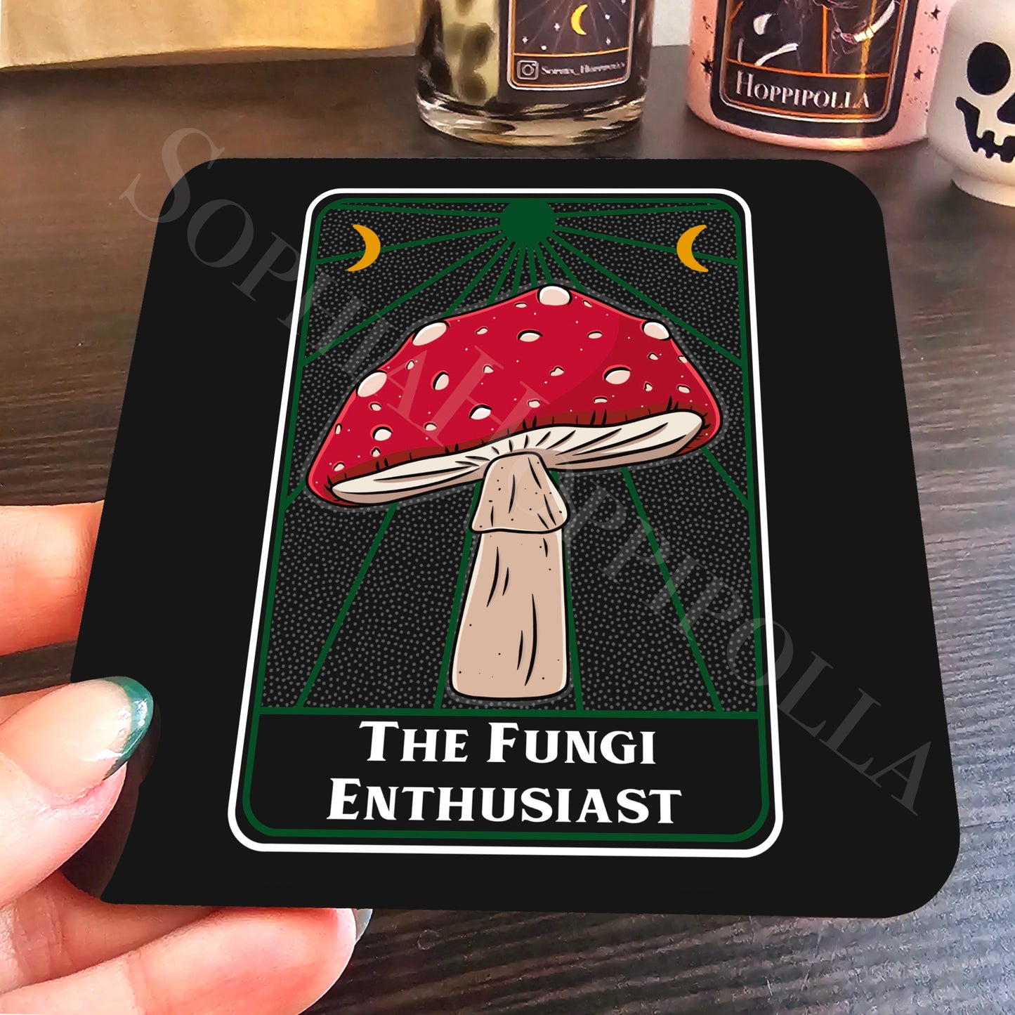Fungi Enthusiast Tarot Card Coaster