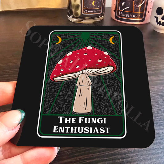 Fungi Enthusiast Tarot Card Coaster