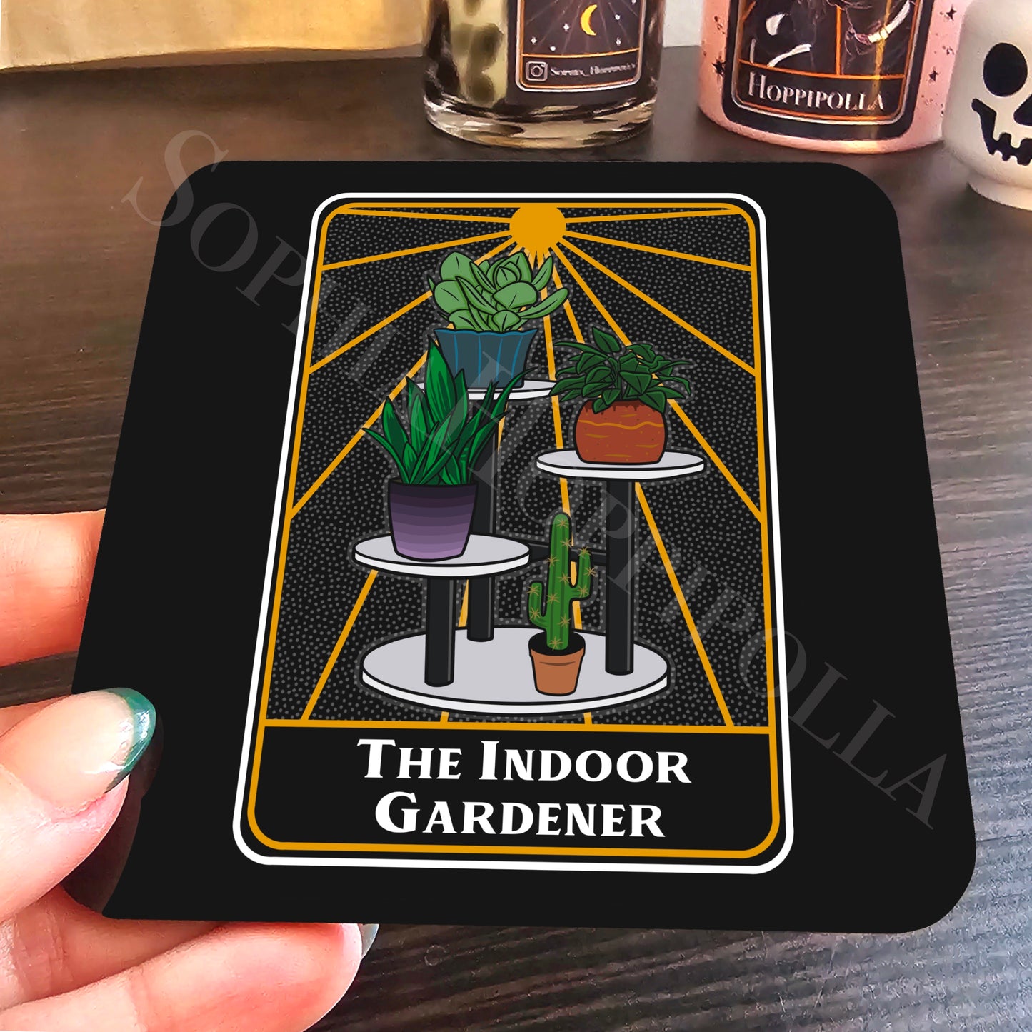 Plant Lover Tarot Card Coaster