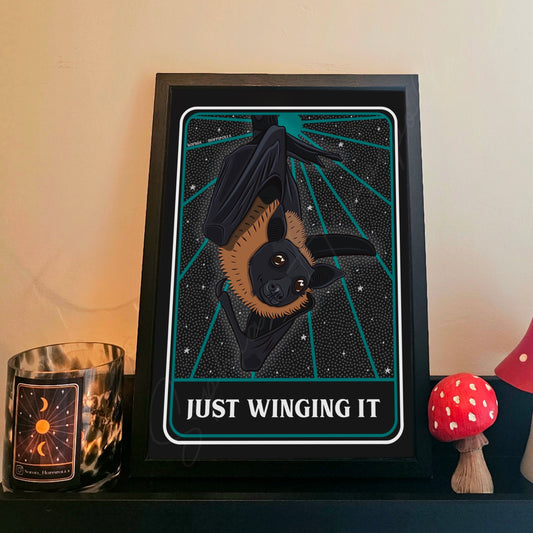 Just Winging It Bat Print