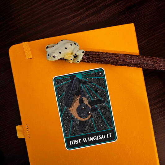 Just Winging It Bat Sticker