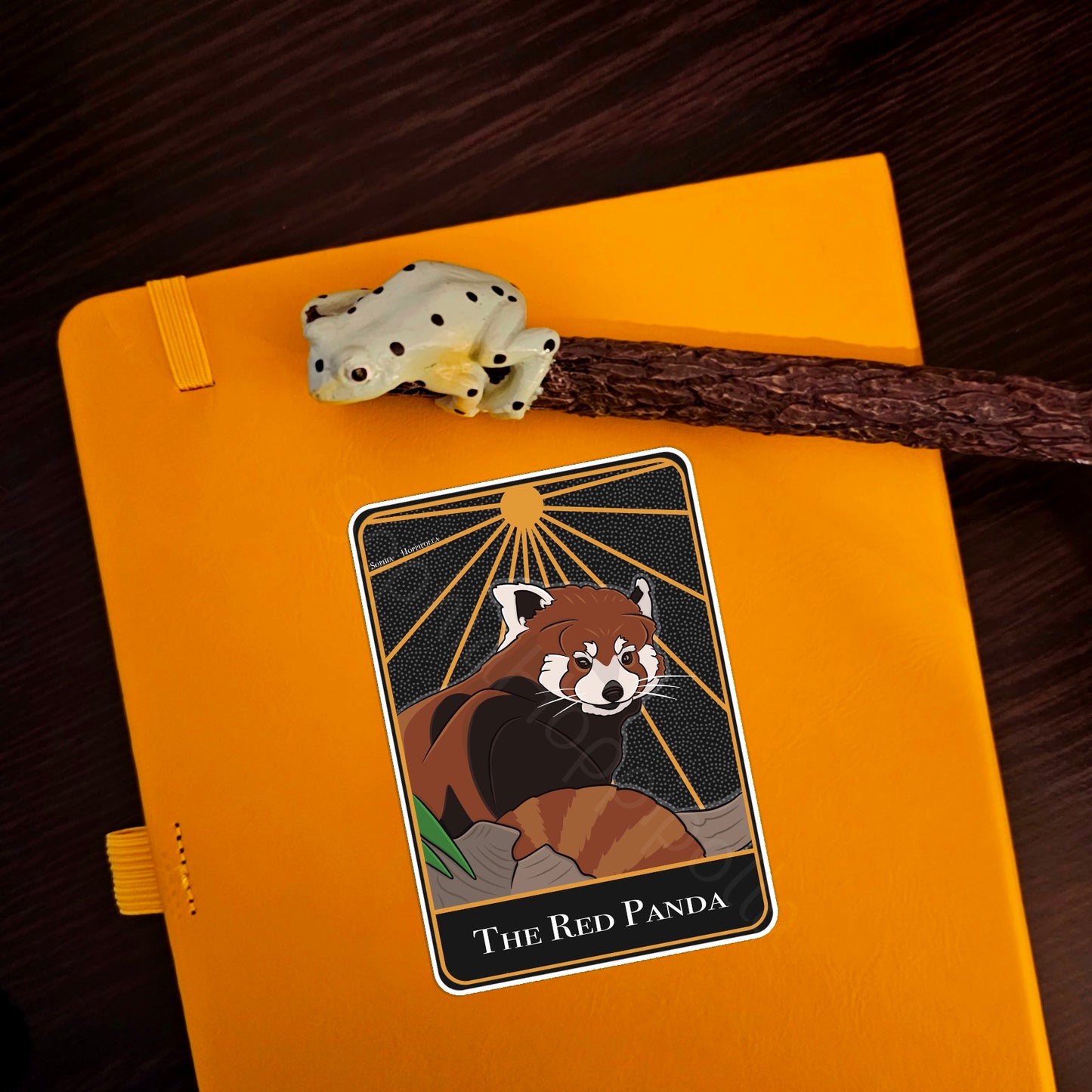 Red Panda Tarot Card Sticker