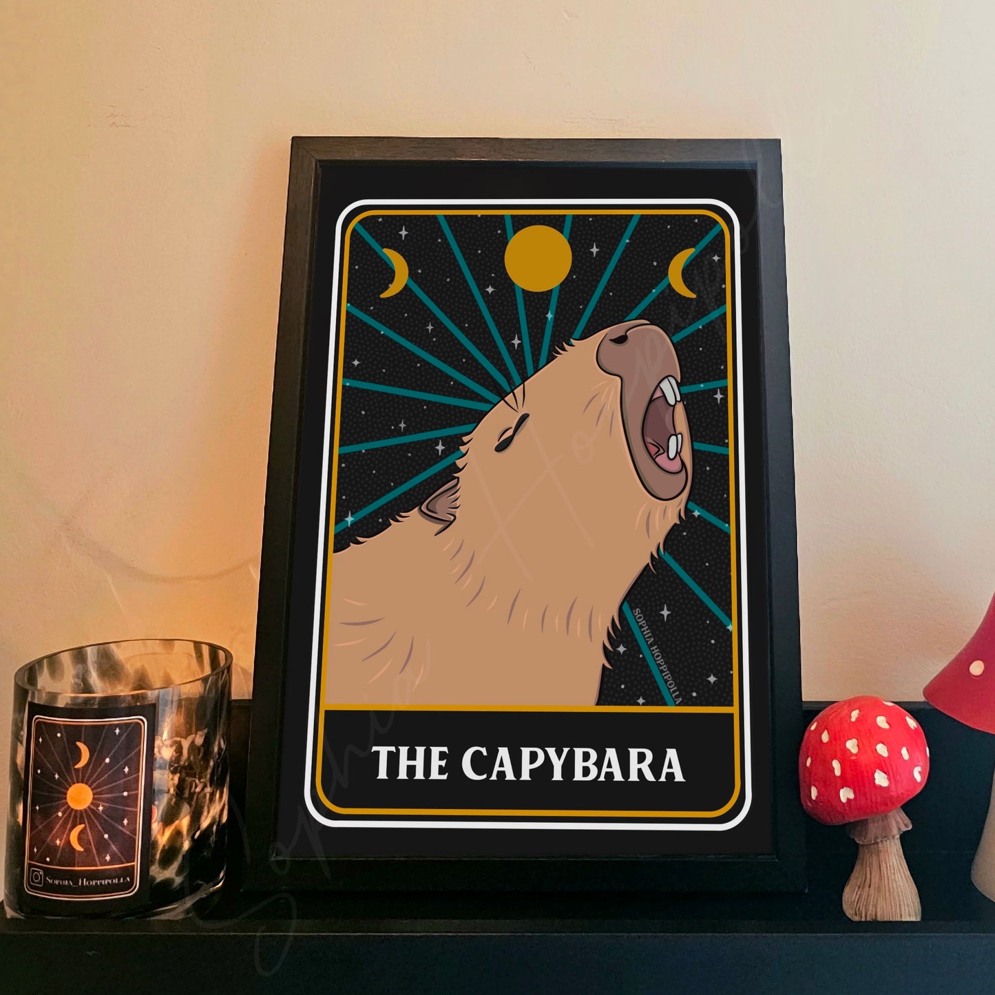 Capybara Portrait Tarot Card Print