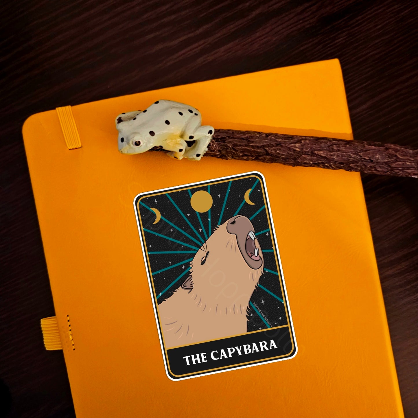 Capybara Tarot Card Sticker