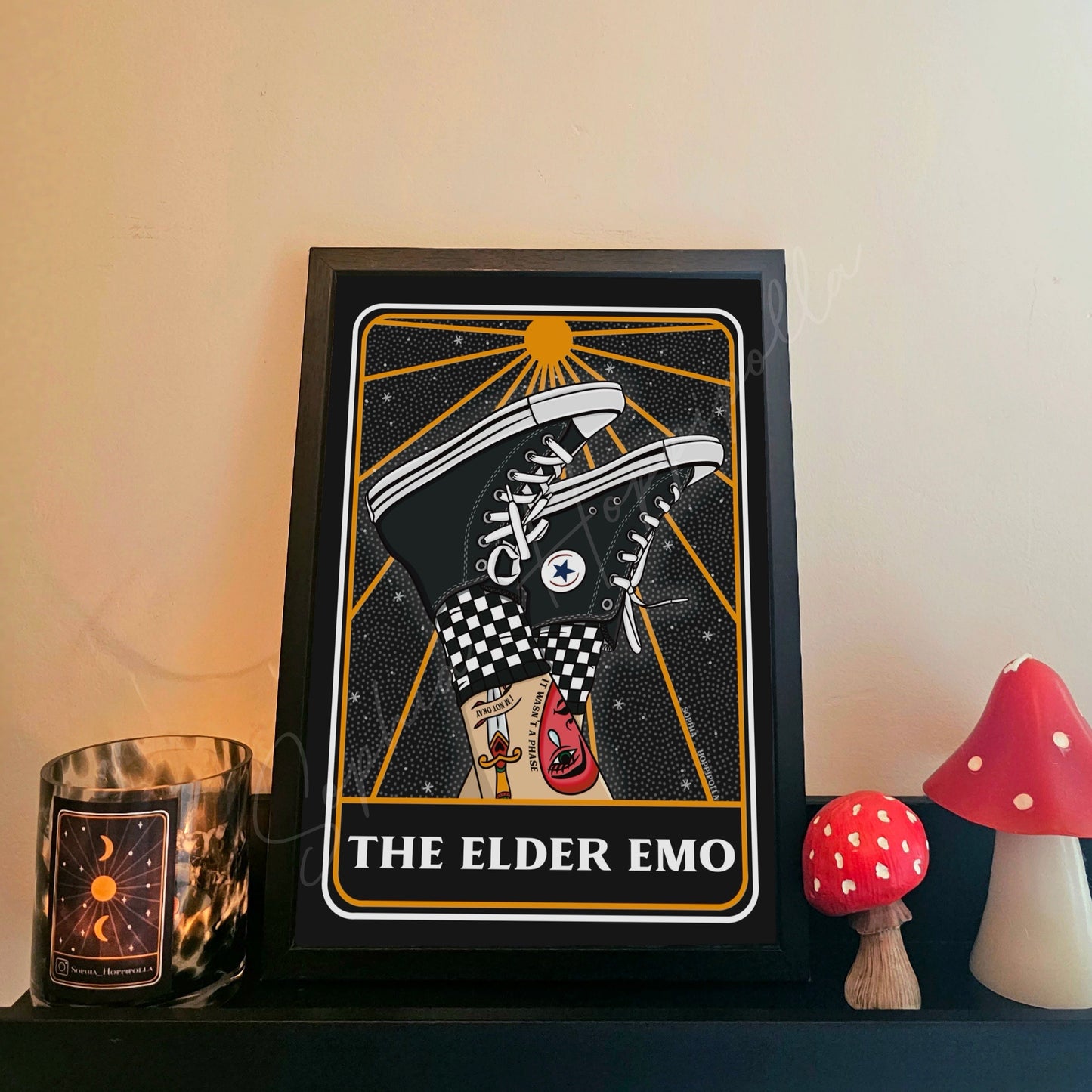 Elder Emo Tarot Card Print
