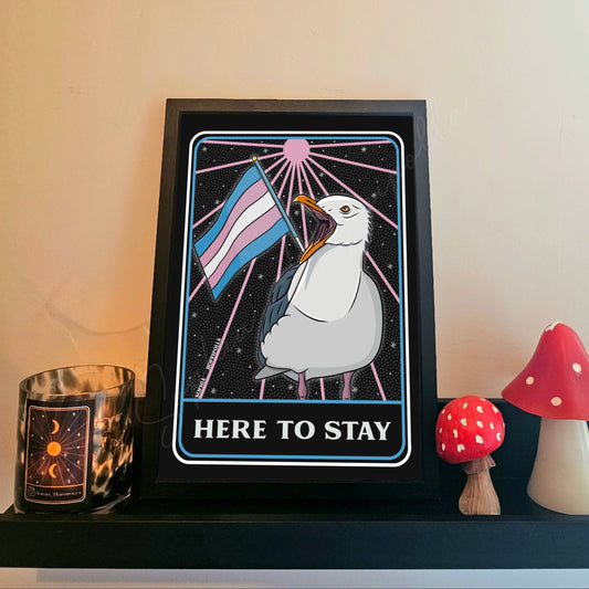 Here To Stay Tarot Card Print
