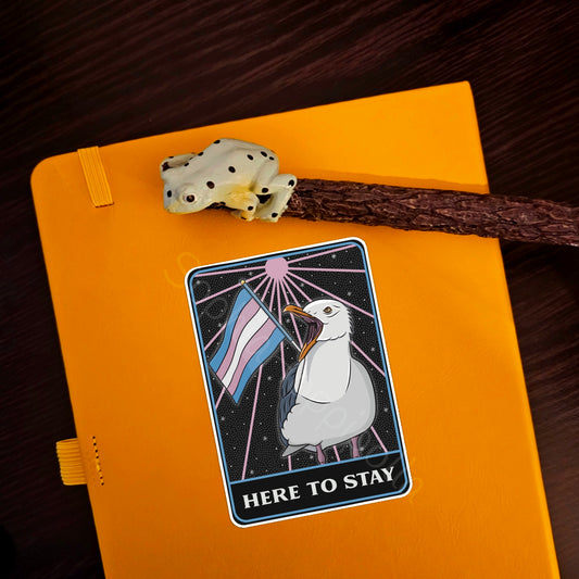 Here To Stay Tarot Card Sticker