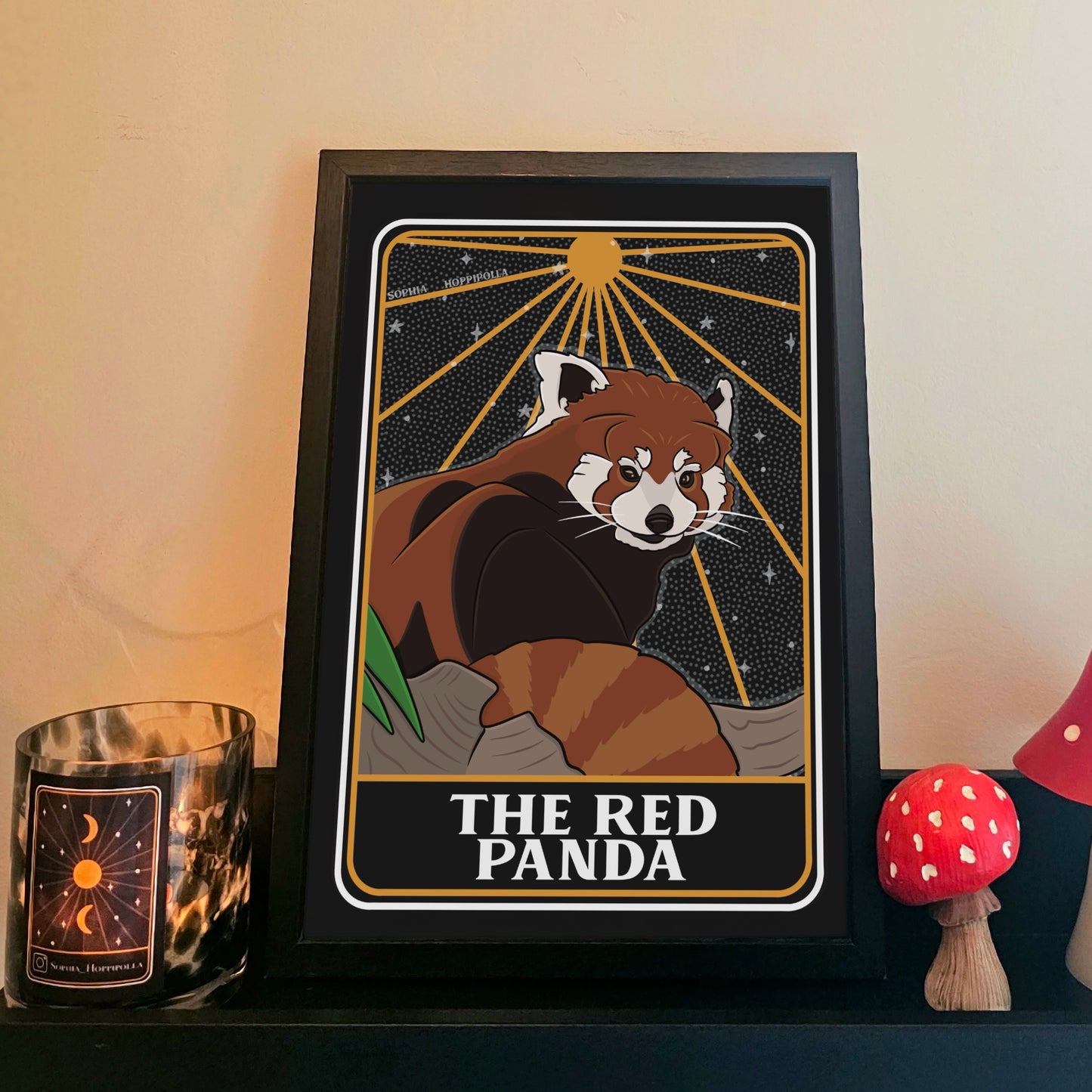 Red Panda Portrait Tarot Card Print