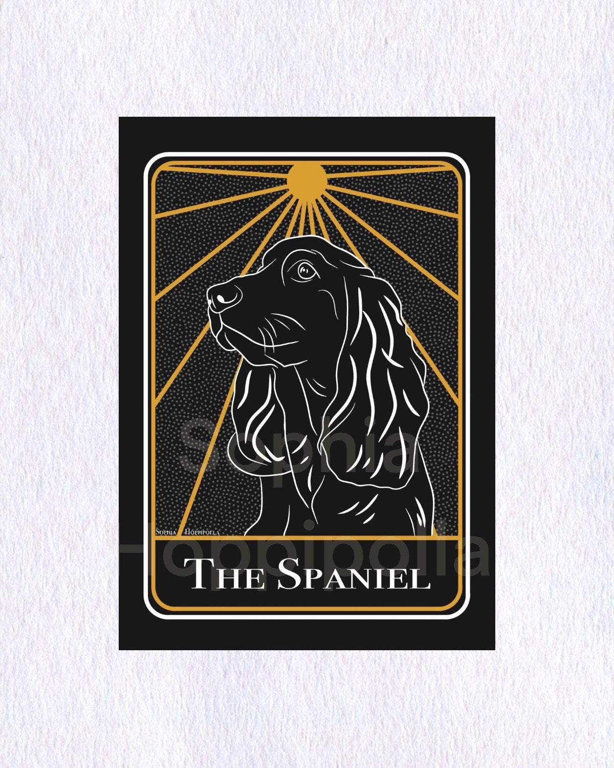 Customisable Spaniel Portrait Tarot Card Print | Houseware Gift Pet Owner Personalised Decoration Dog Gift Pet Memorial