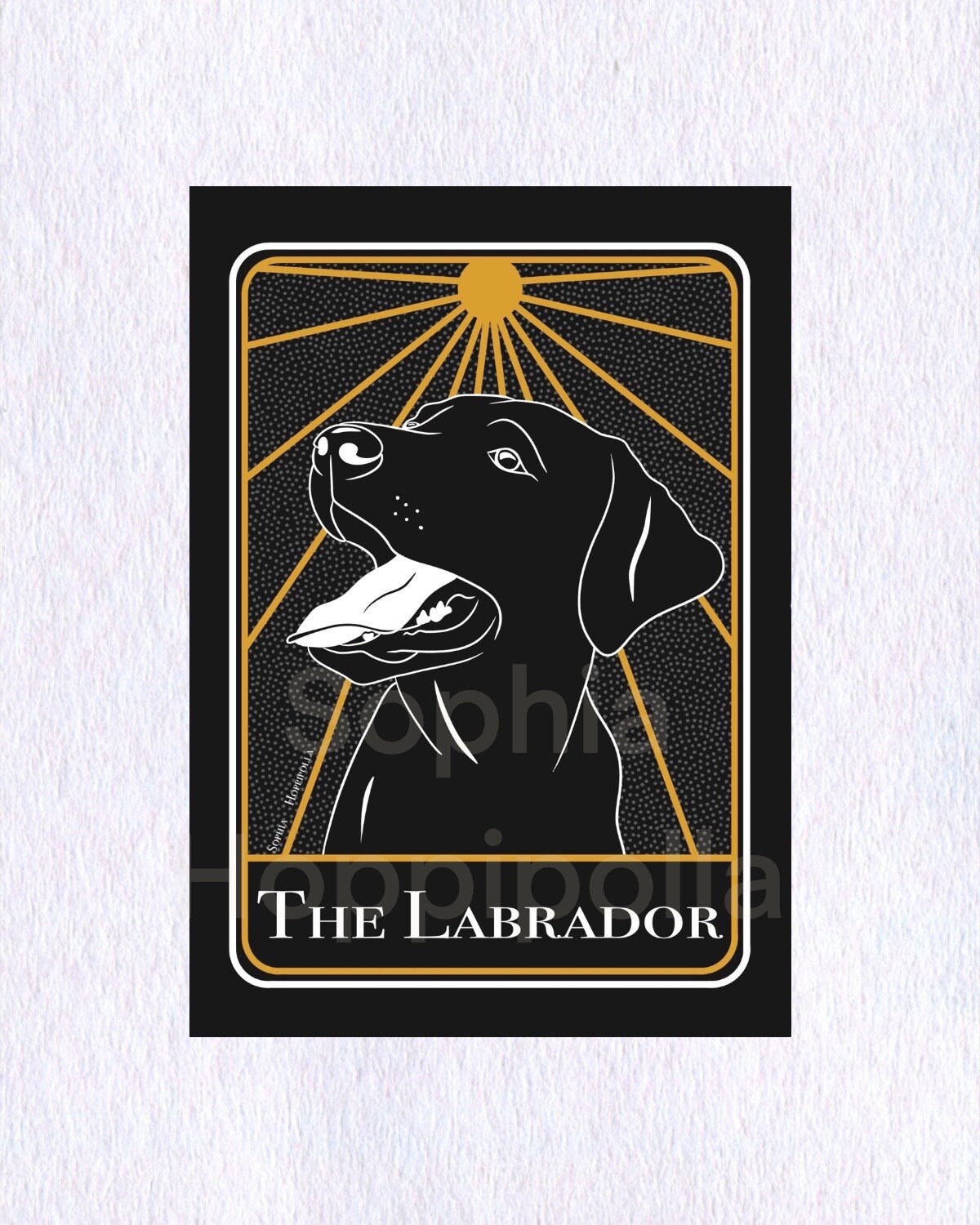 Customisable Labrador Portrait Tarot Card Print | Houseware Gift Pet Owner Personalised Decoration Dog Gift Pet Memorial