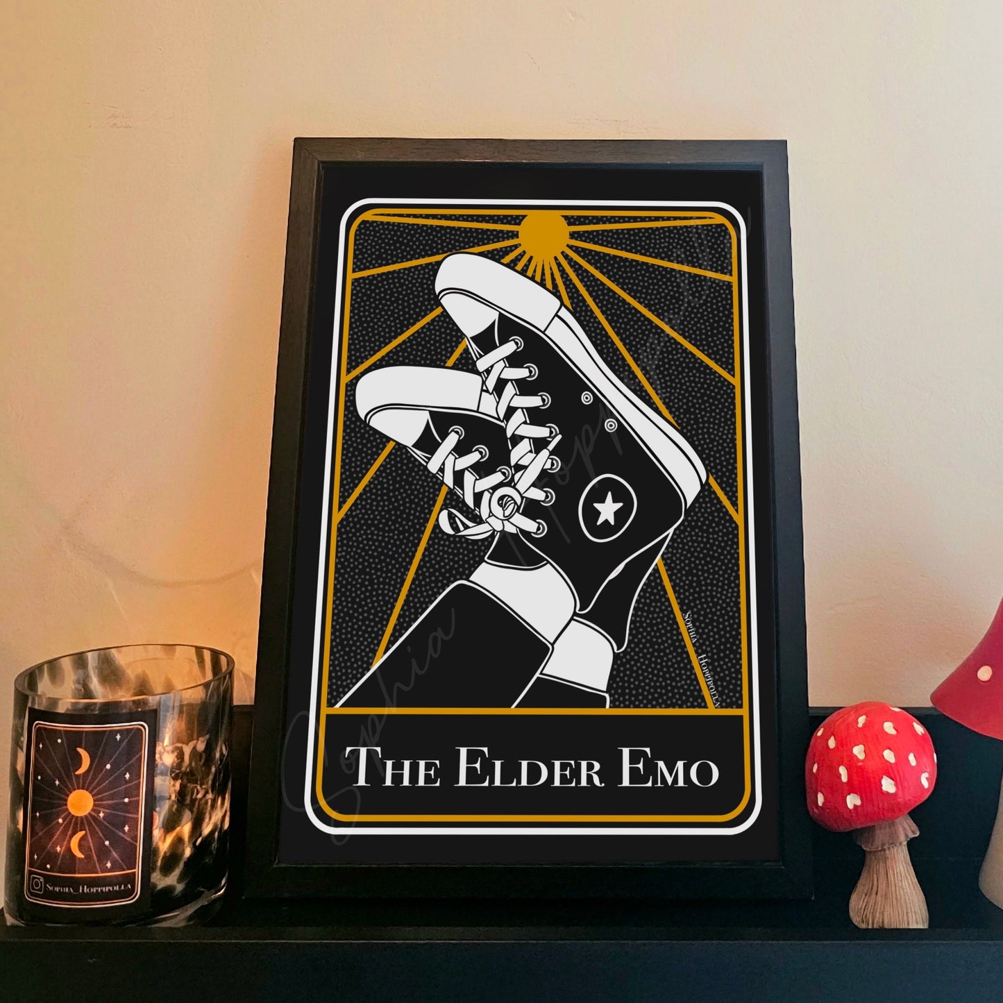 Elder Emo Tarot Card Print | Alternative Emo Gift Nostalgic Decoration