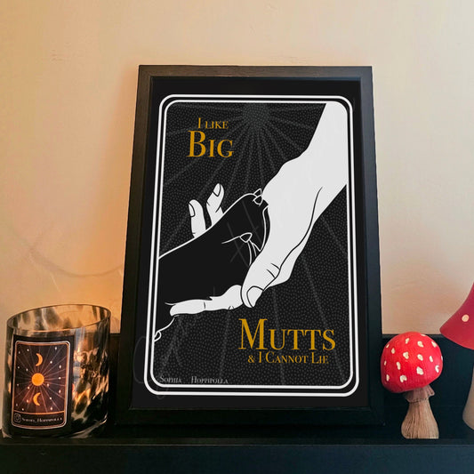 Mixed Breed Dog Print | Houseware Gift Pet Owner Personalised Decoration Dog Gift Funny Pet