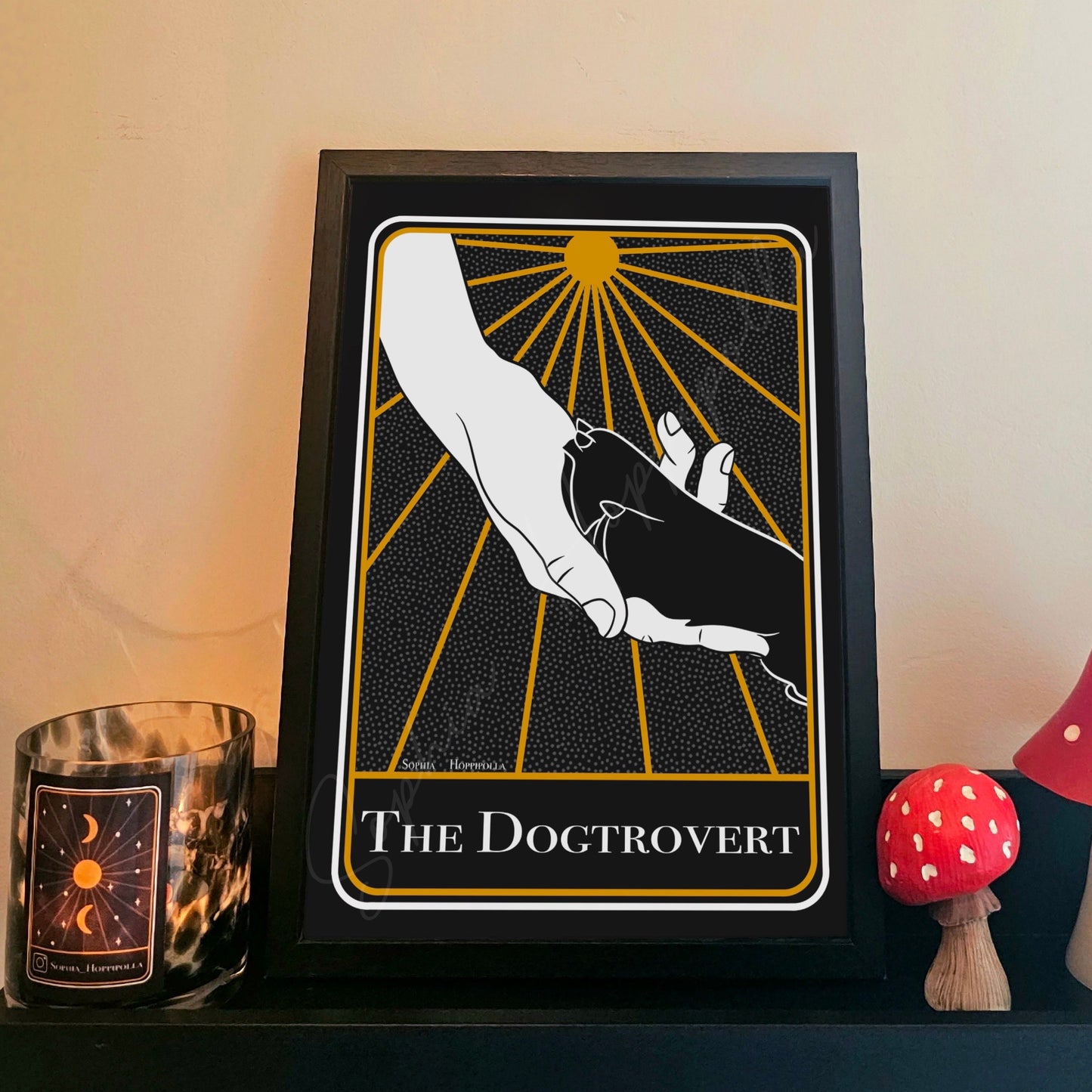 Dogtrovert Tarot Card Print | Houseware Gift Pet Owner Personalised Decoration Dog Lover Gift Pet Memorial
