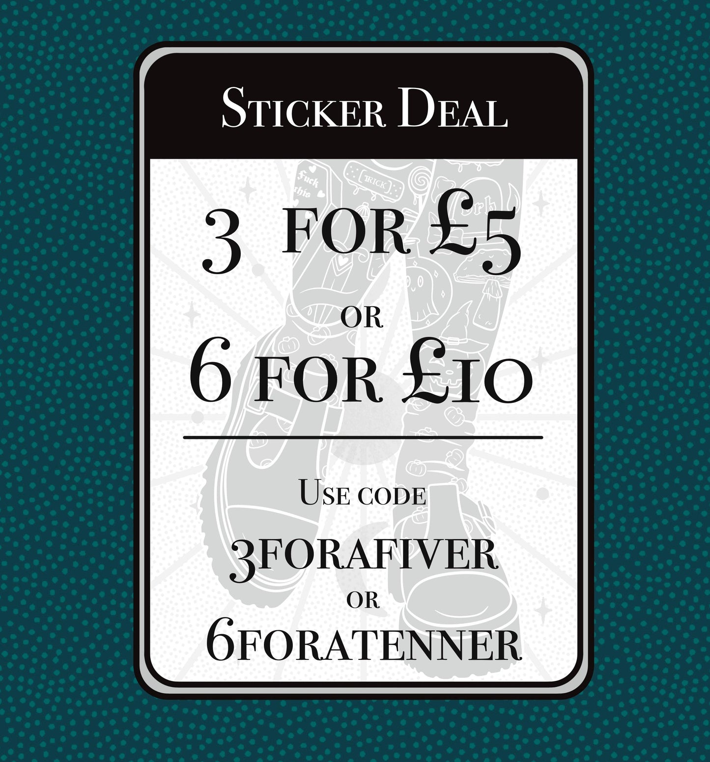 Elder Emo Tarot Card Style Sticker | Witchcraft Gift Stationary Halloween Gift