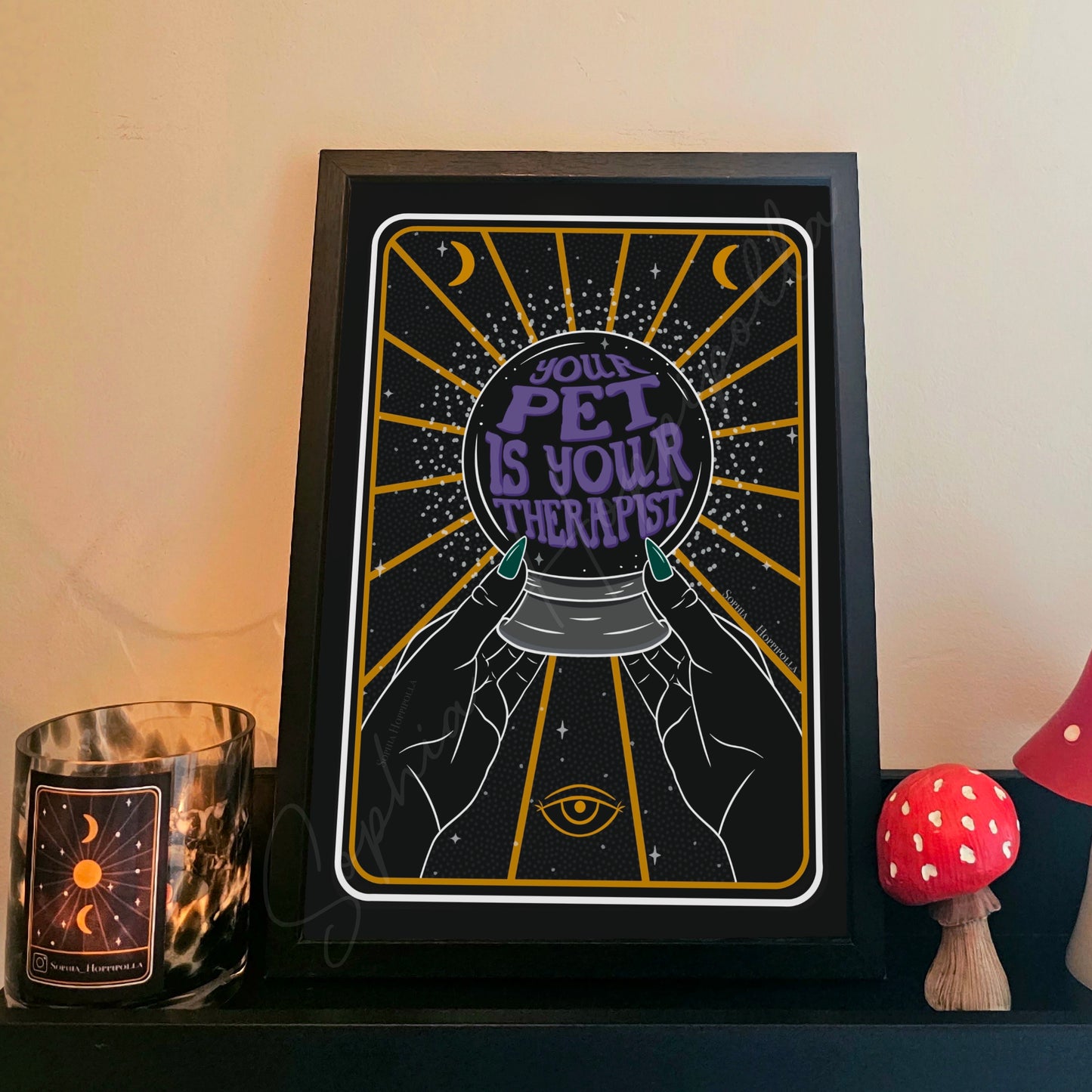 Pet Therapist Tarot Card Print