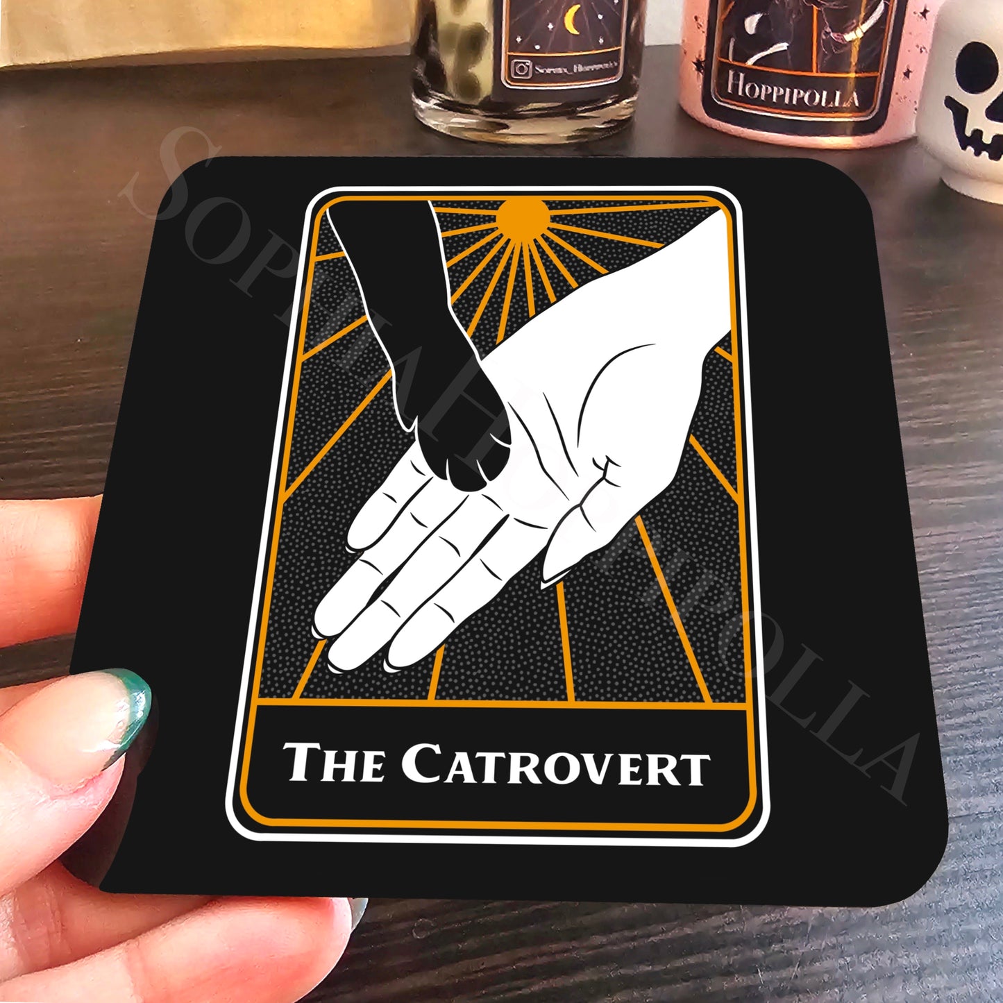 Catrovert Tarot Card Coaster