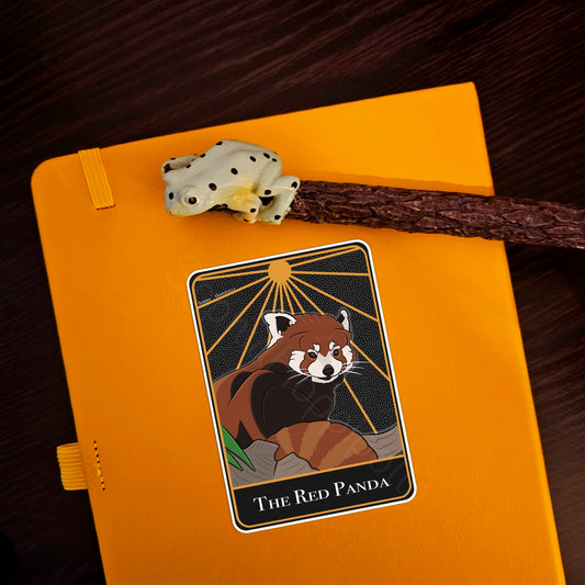 Red Panda Tarot Card Sticker