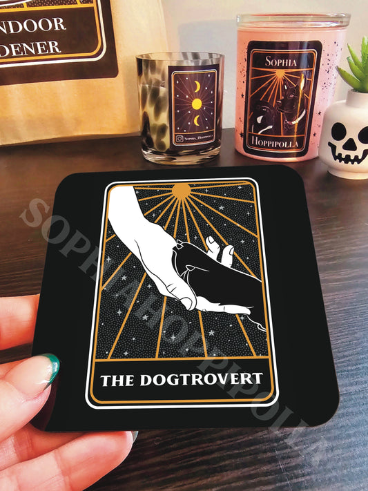 Dogtrovert Tarot Card Coaster