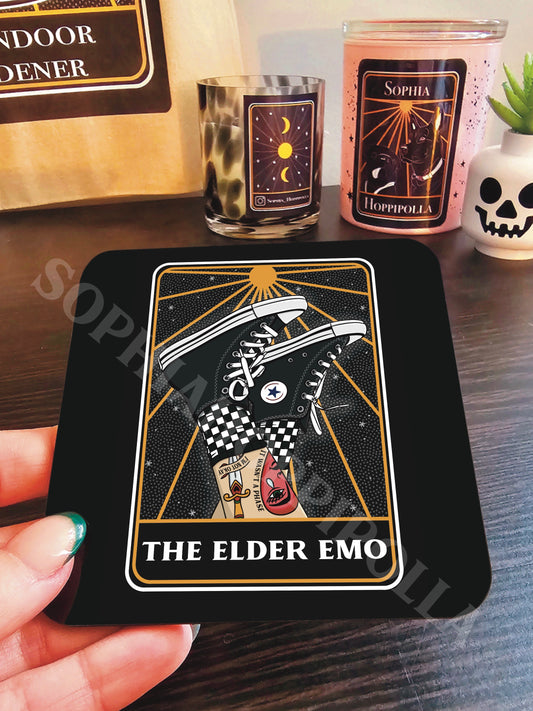 Elder Emo Tarot Card Coaster