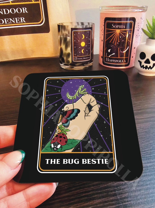 Bug Bestie Tarot Card Coaster