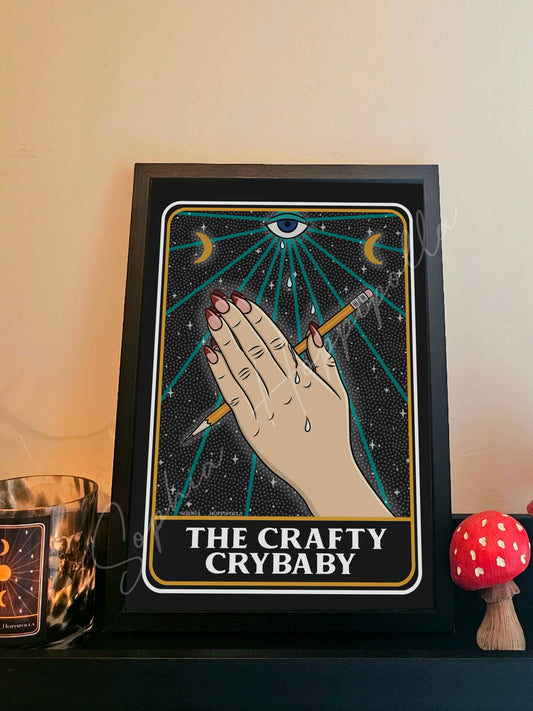 Crafty Crybaby Tarot Card Print