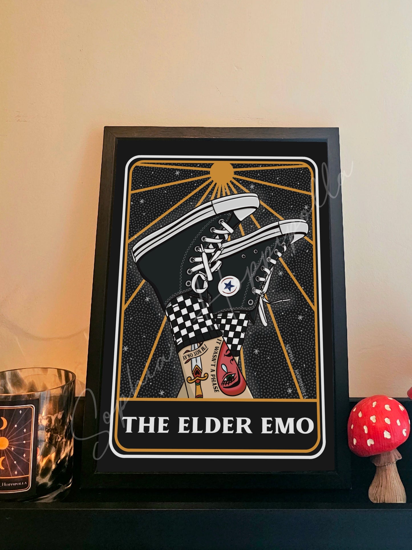 Elder Emo Tarot Card Print
