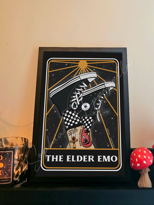 Elder Emo Tarot Card Print