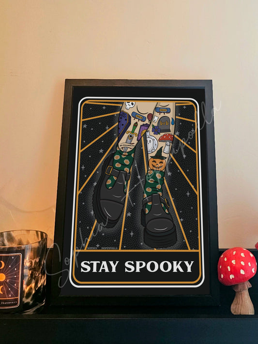 Stay Spooky Tarot Card Print Colour