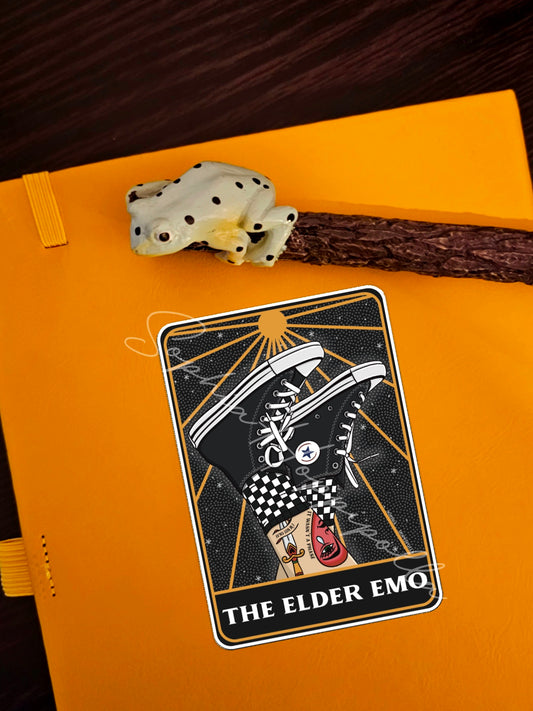 Elder Emo Tarot Card Style Sticker