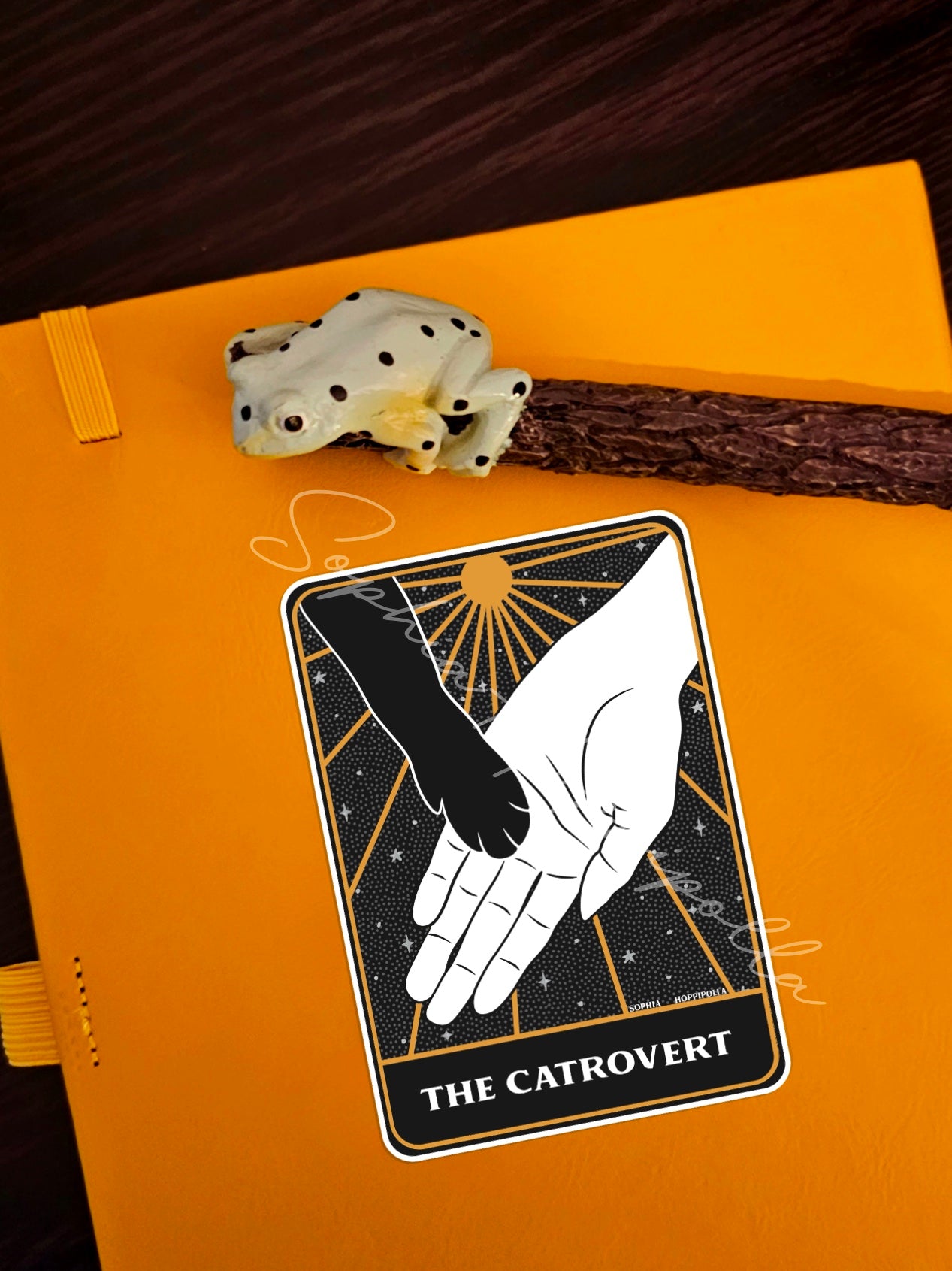 Catrovert Tarot Card Style Sticker