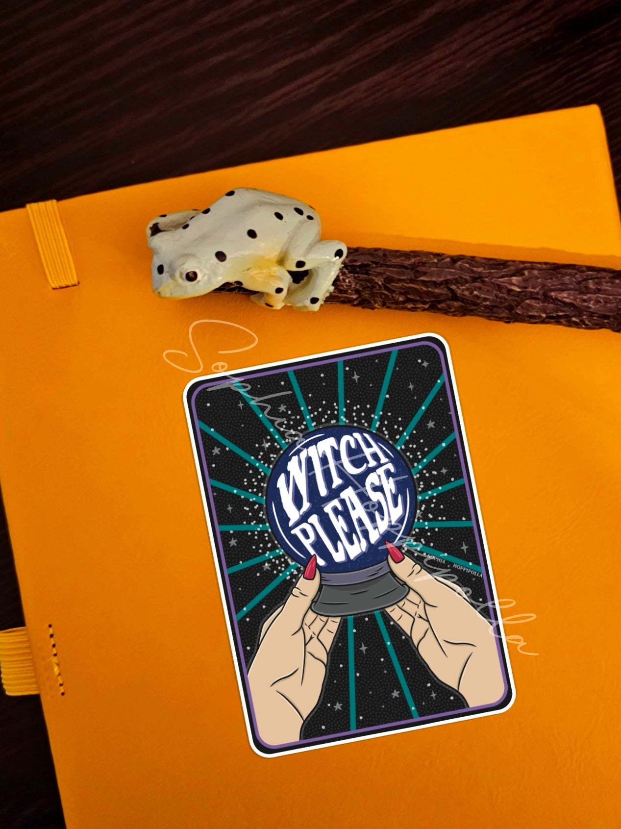 Witch Please Tarot Card Style Sticker