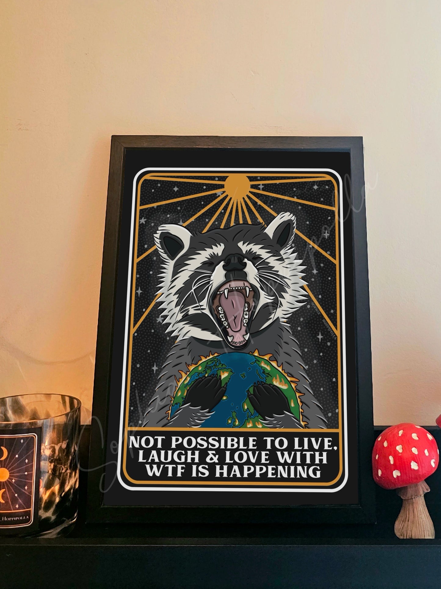 Rogan The Raging Racoon Print | Different Titles Available