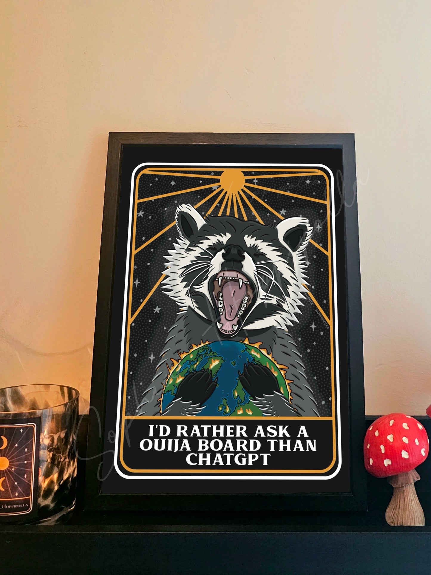 Rogan The Raging Racoon Print | Different Titles Available