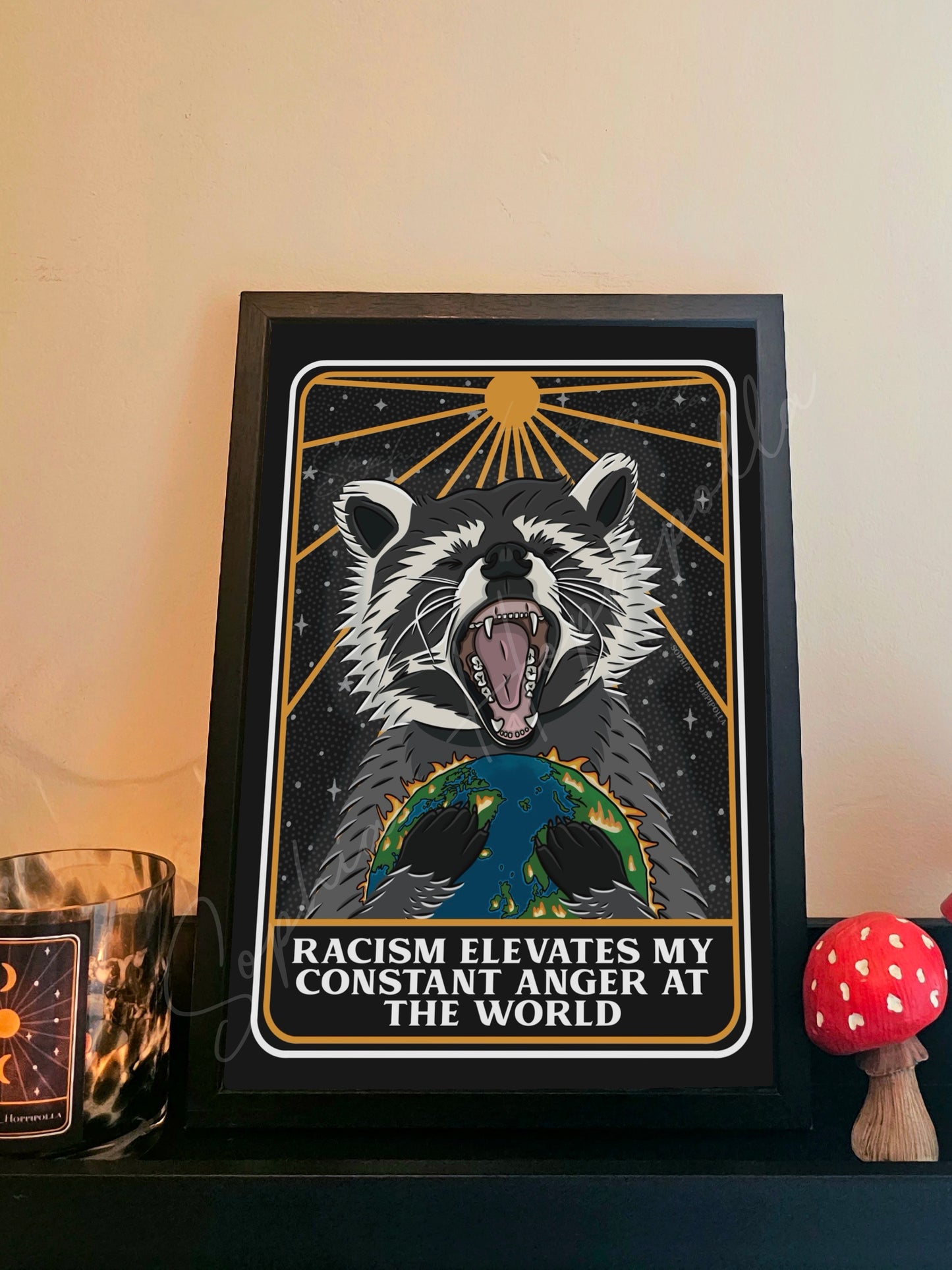 Rogan The Raging Racoon Print | Different Titles Available