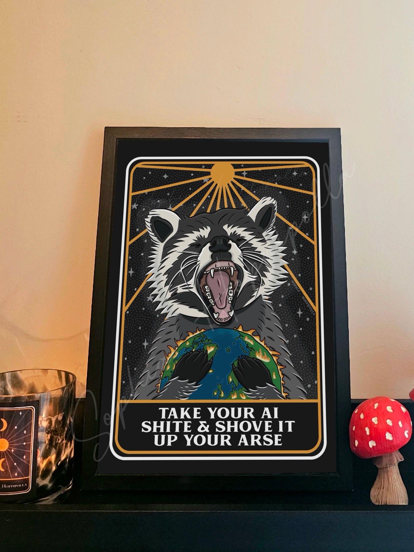 Rogan The Raging Racoon Print | Different Titles Available