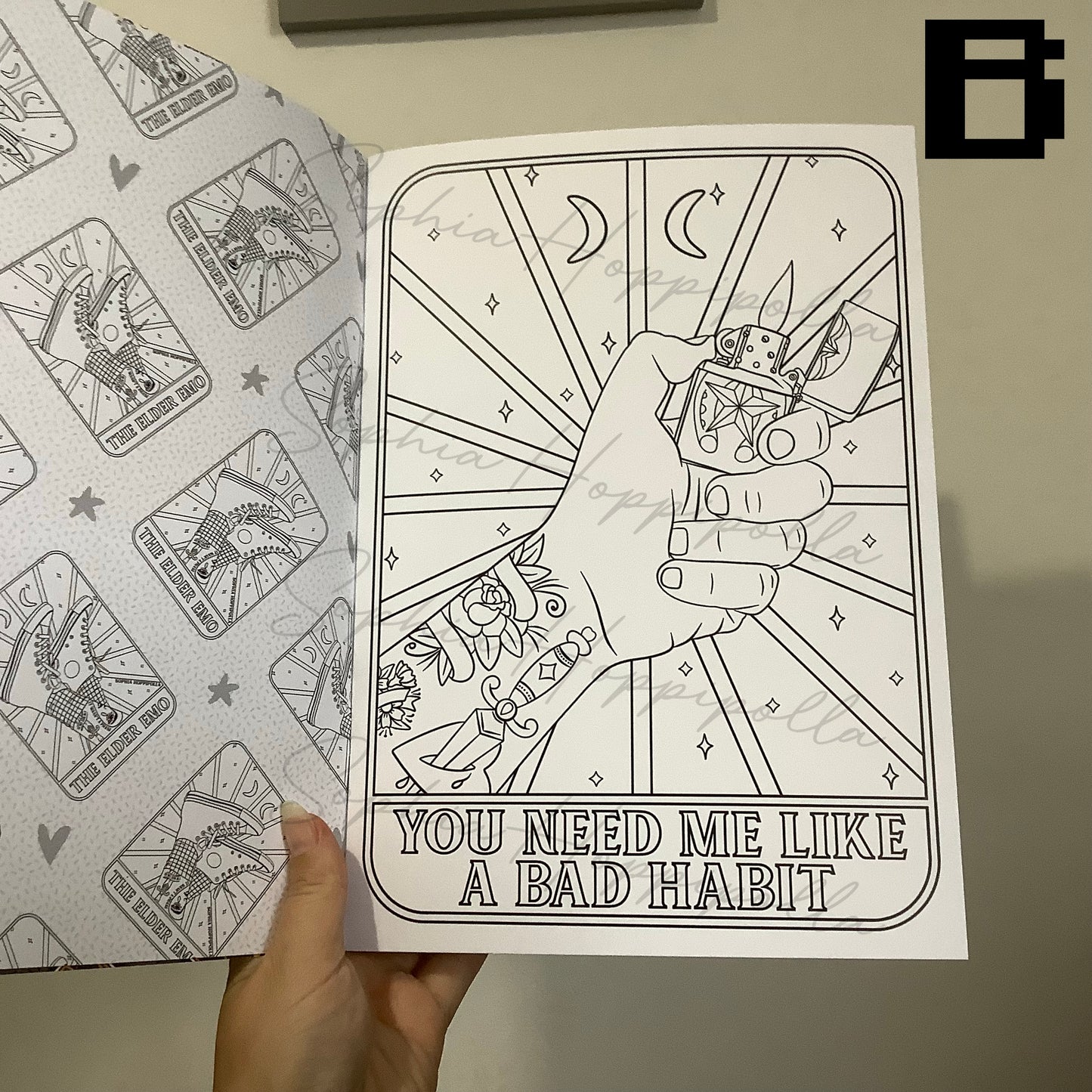 Elder Emo Colouring Book Vol. 1 | Individual Sheets