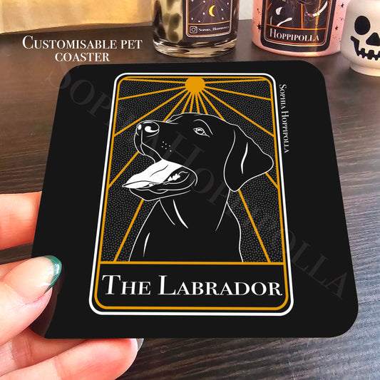 Customisable Labrador Portrait Tarot Card Coaster | Houseware Gift Pet Owner Personalised Decoration Dog Gift Pet Memorial