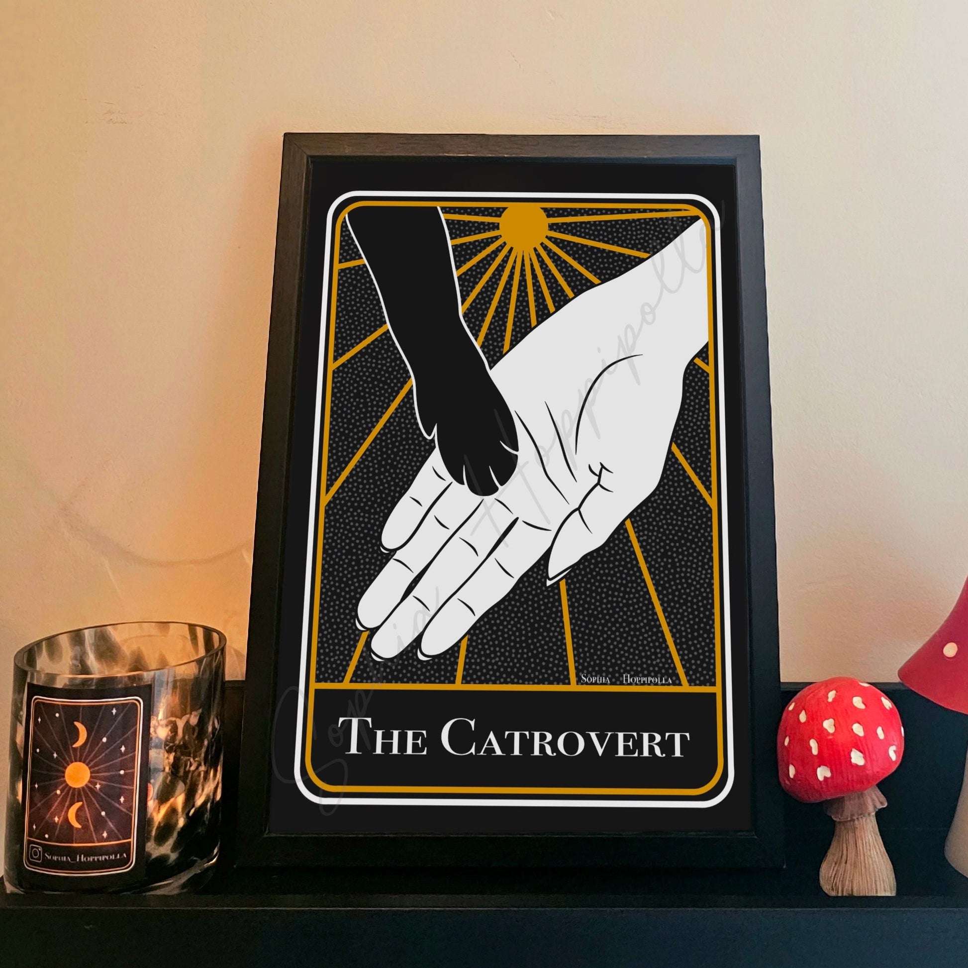 Catrovert Tarot Card Print | Houseware Gift Pet Owner Personalised Decoration Cat Gift Pet Memorial