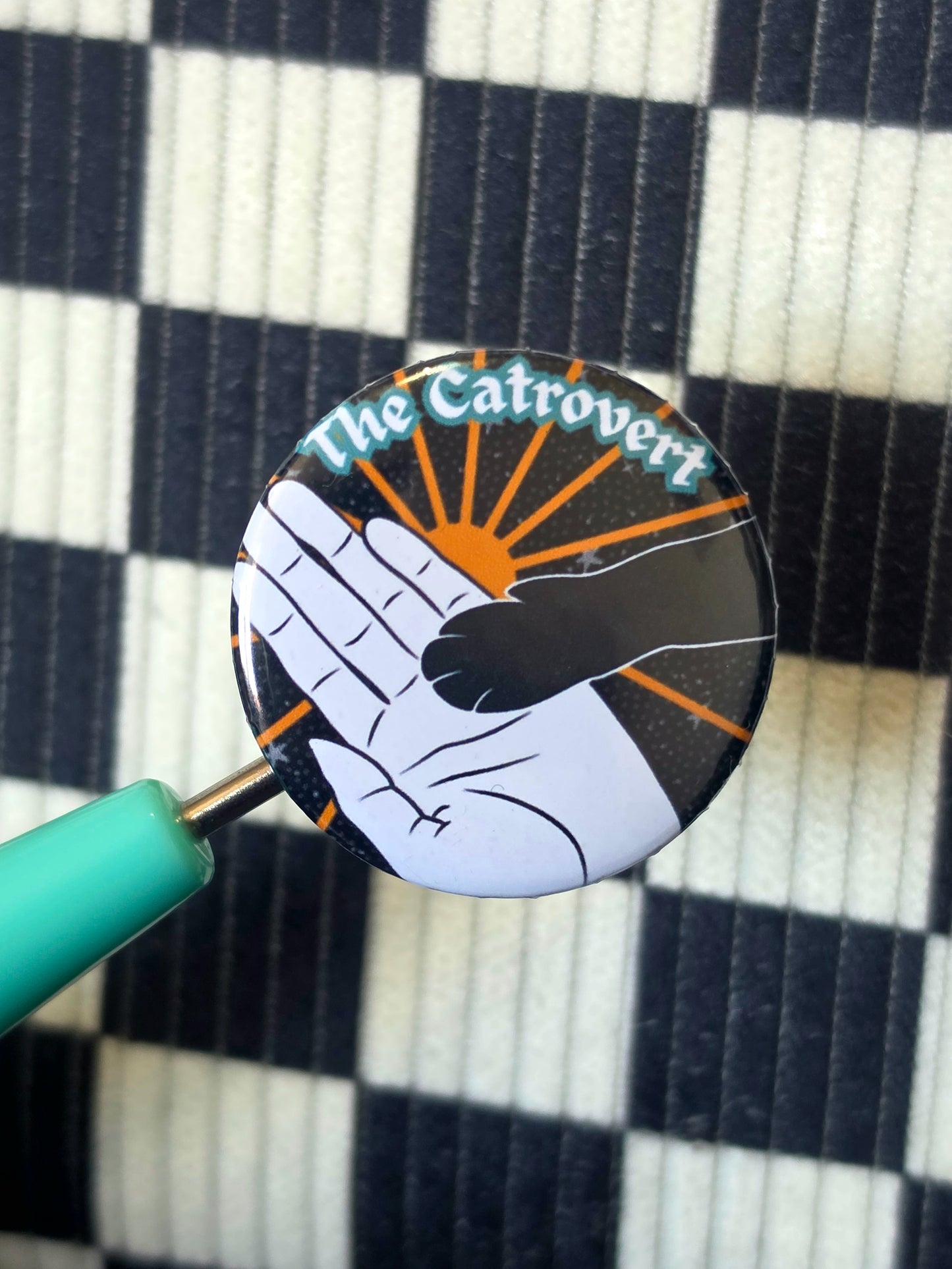Catrovert Button Badge