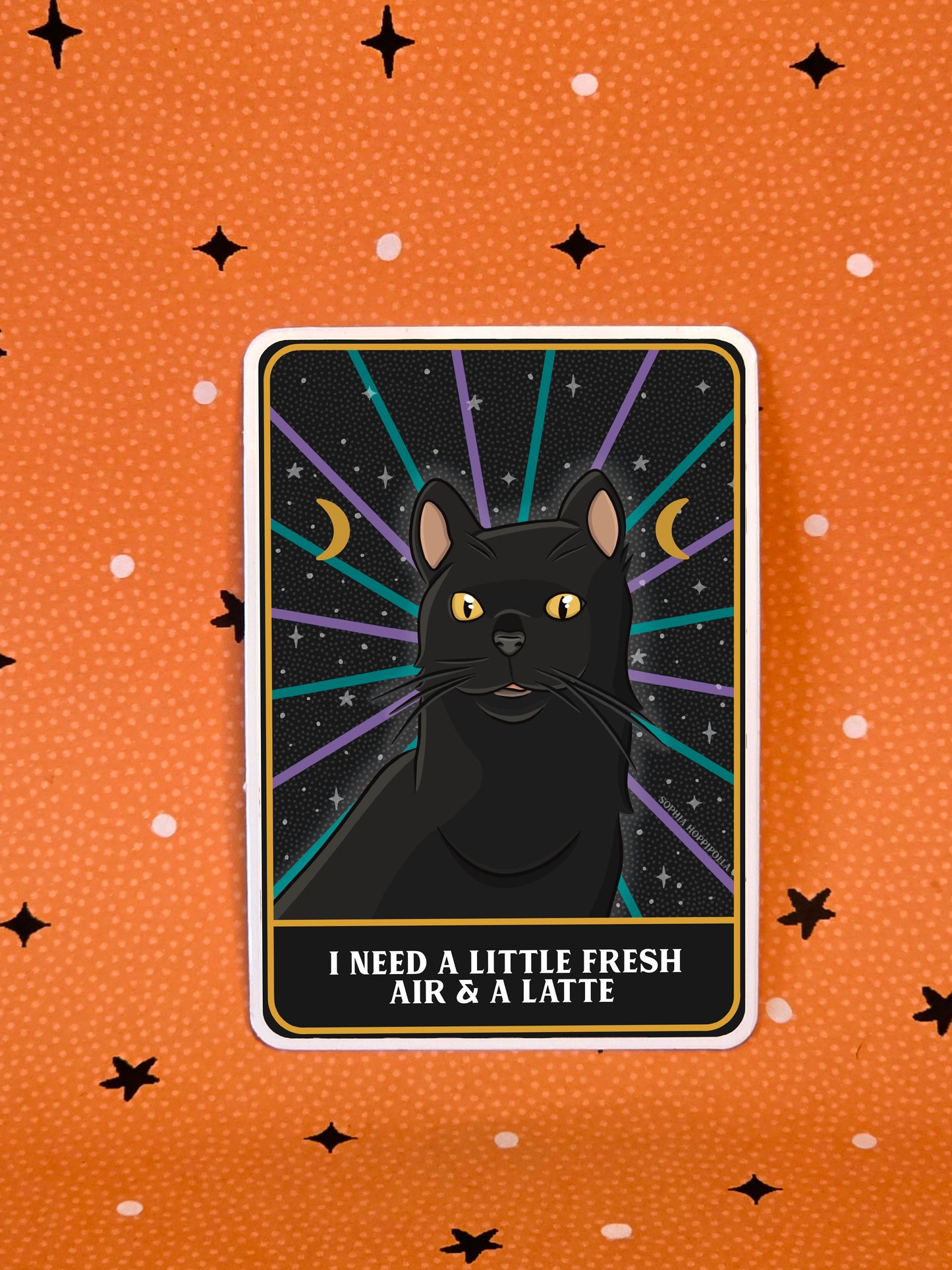 Sassy Cat Tarot Card Sticker